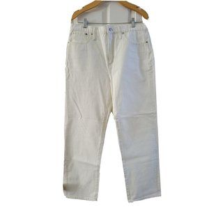 Madewell Women Classic Straight Ivory white Jeans Size 32 New Without Tags